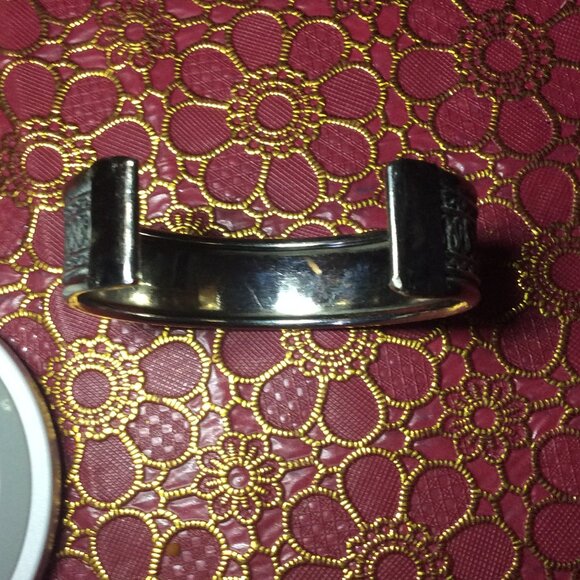 Vintage Balinese Style Silver Tone Bangle Bracelet - Picture 3 of 5